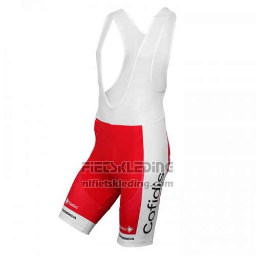 2016 Fietskleding Cofidis Rood en Wit Korte Mouwen en Koersbroek